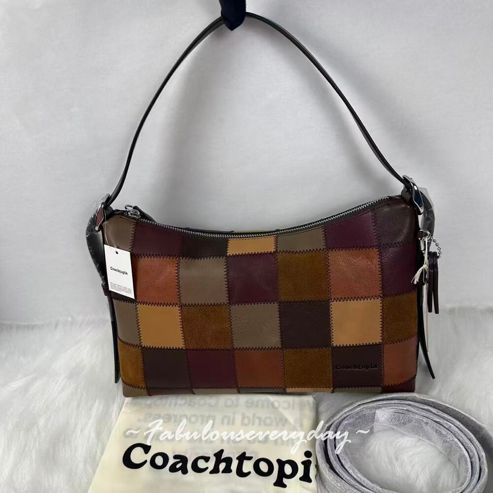 Coach Coachtopia Alter/Ego Slouchy Shoulder Bag In Brown/Multi CGP67 NWT